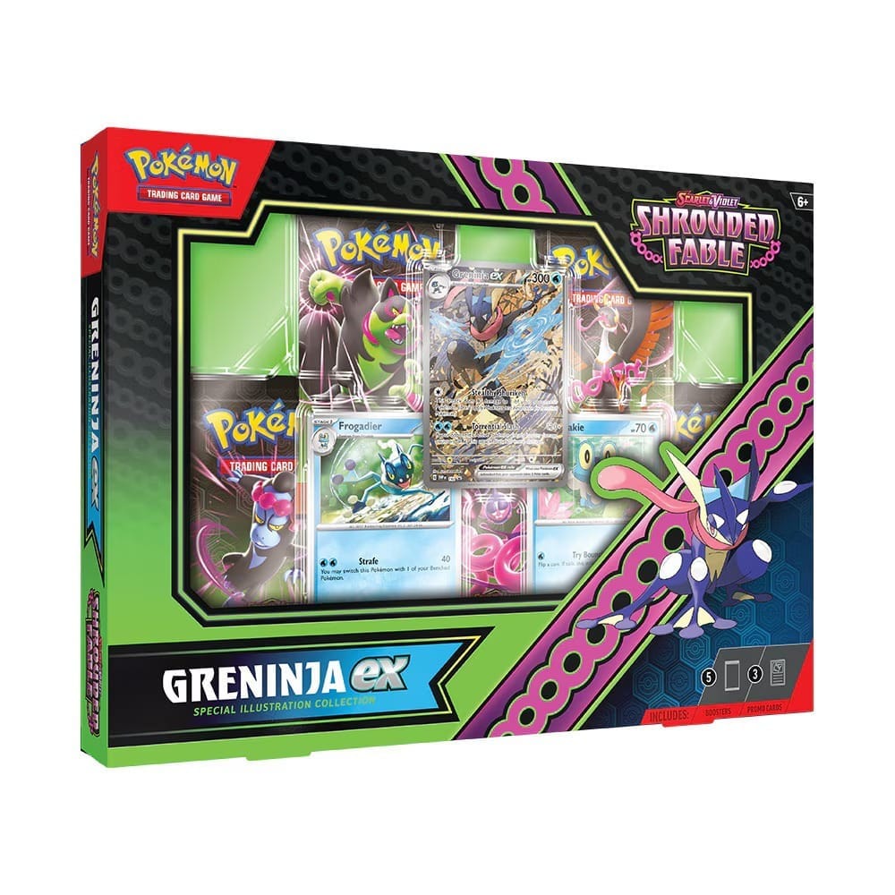 Pokémon TCG Shrouded Fable ex Special Collection – Greninja ex version, angled view