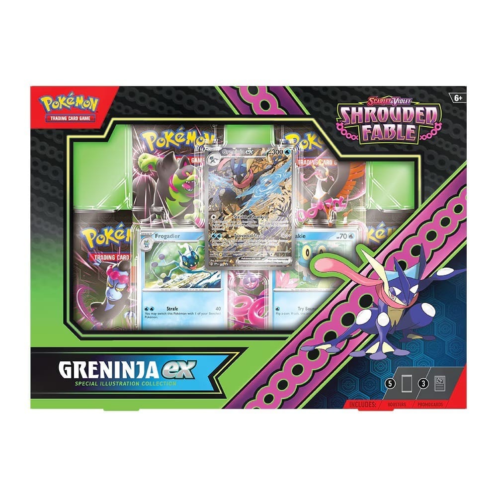 Pokémon TCG Shrouded Fable ex Special Collection – Greninja ex version, front of the box