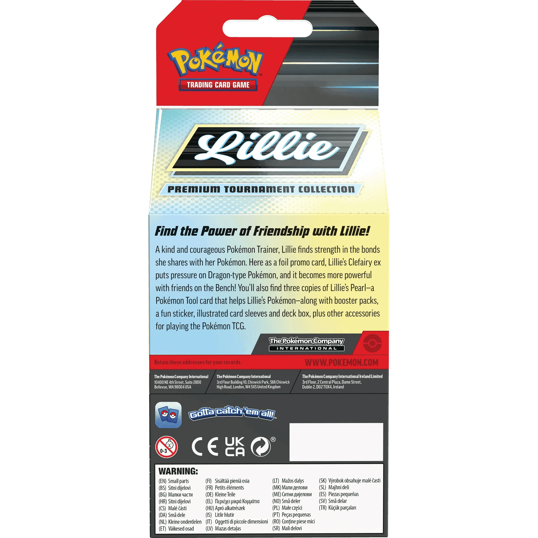 Pokémon TCG Lillie Premium Tournament Collection – back of the box