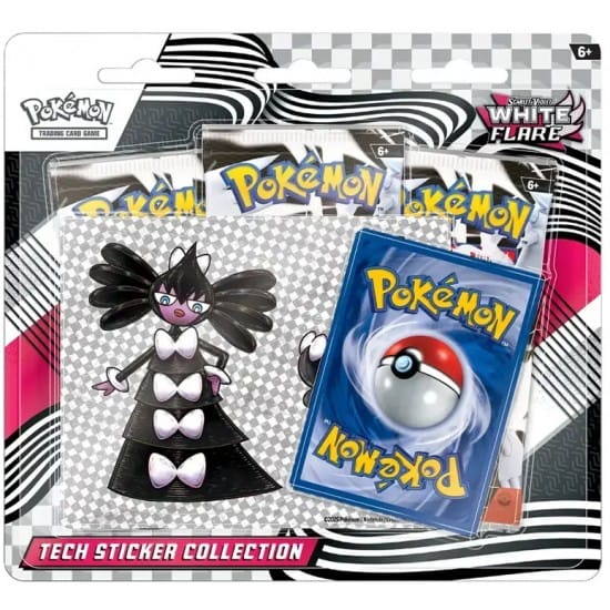 Pokémon TCG White Flare Tech Sticker Collection – Gothitelle version, front of the pack