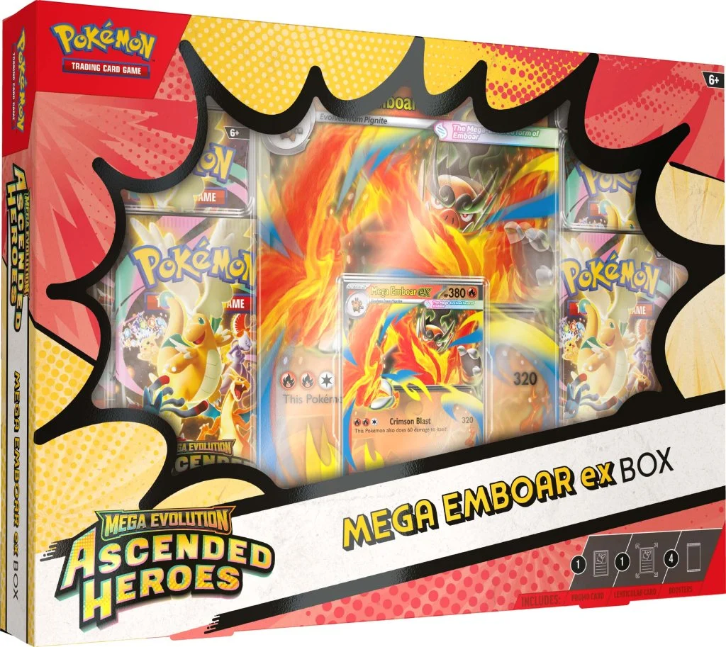 Pokémon TCG Ascended Heroes ex Box – Mega Emboar ex version