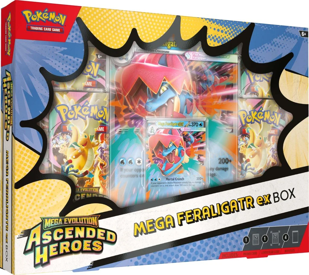 Pokémon TCG Ascended Heroes ex Box – Mega Feraligatr ex version