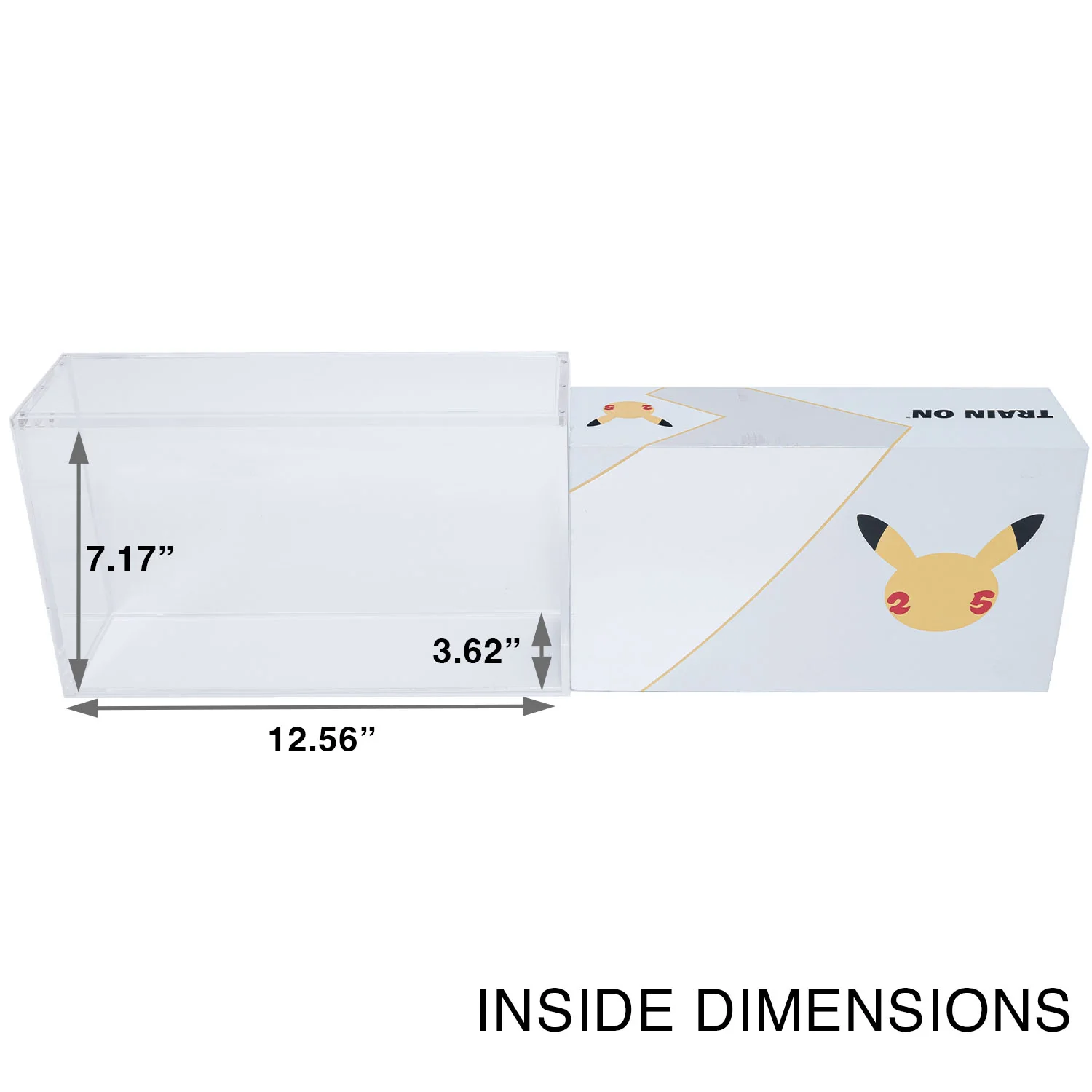 Rocket Grunt 25th Celebrations UPC magnetic acrylic case – inside dimensions