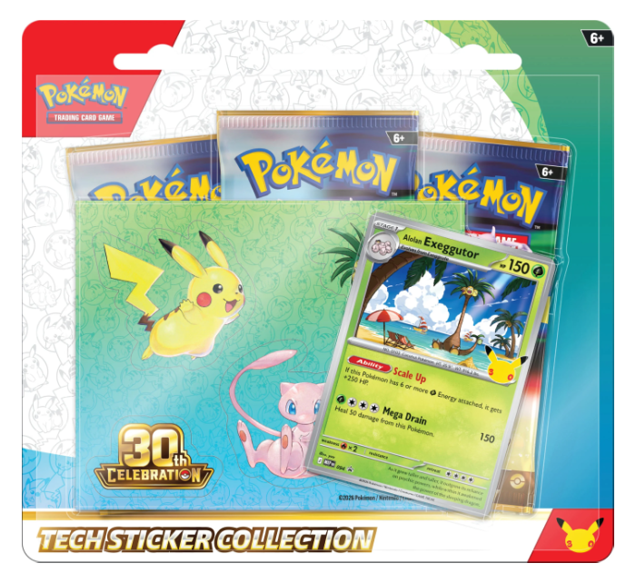 Pokemon: 30th Celebration – Tech Sticker Collection (Alolan Exeggutor)