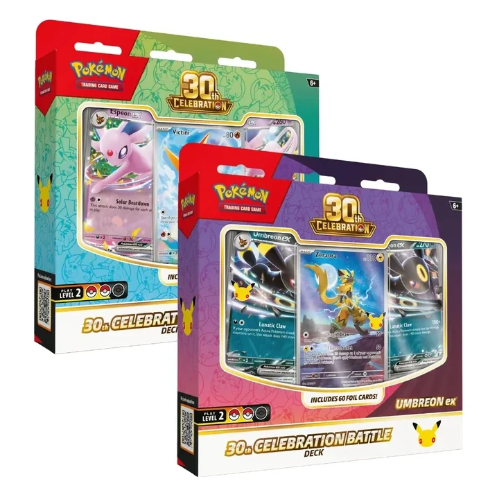 Pokémon TCG 30th Celebration Battle Deck – Espeon ex and Umbreon ex versions