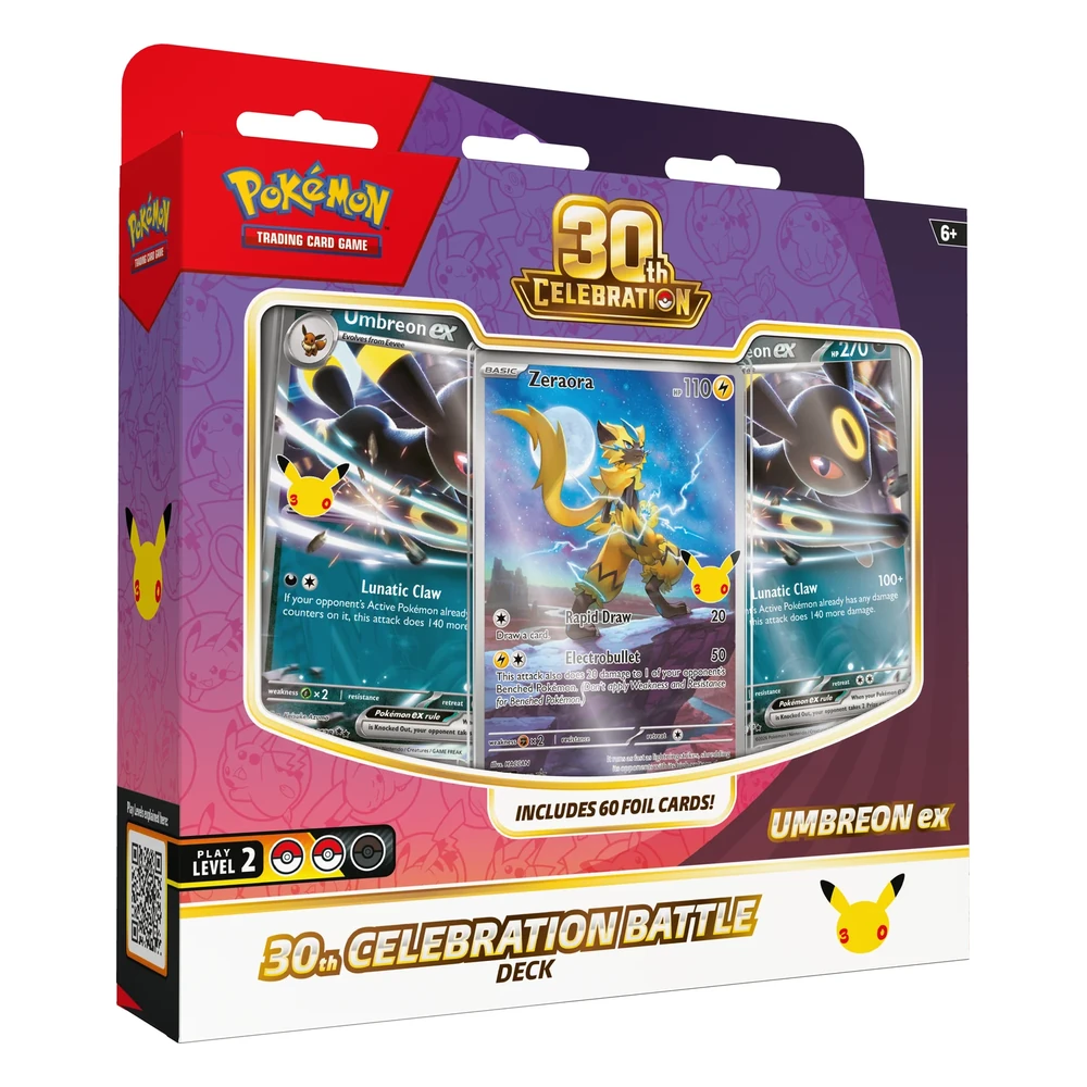 Pokémon TCG 30th Celebration Battle Deck – Umbreon ex version, front of the box