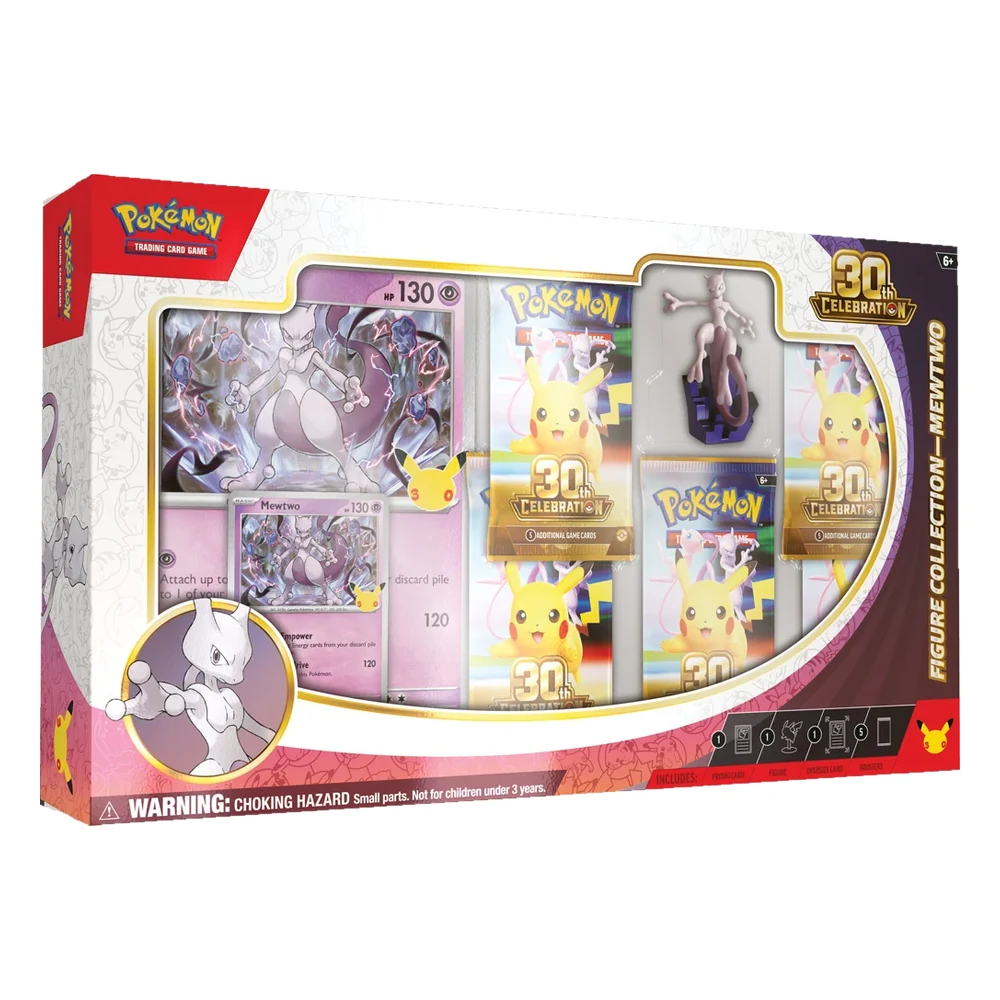 Pokémon TCG 30th Celebration Figure Collection – Mewtwo version, front of the box